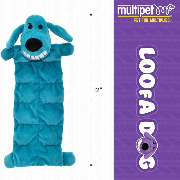 12-Inch Squeaker Mat Soft Plush Dog Toy with 13 Squeakers, Colors may vary - Picture 6 of 8